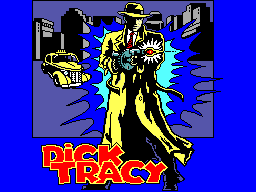 Dick Tracy title screen for Sega Master System